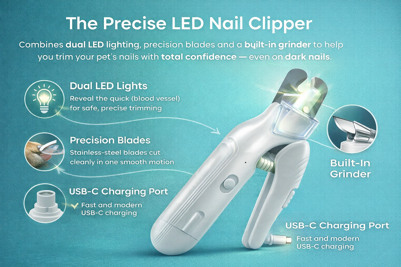 Precise Led Nail Clipper