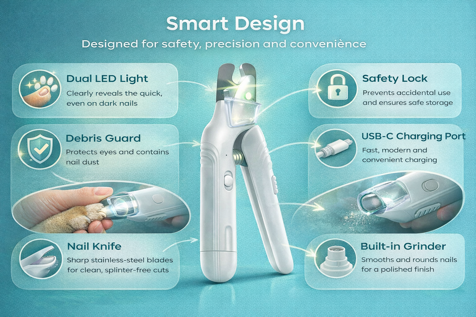 Precise Led Nail Clipper